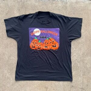 Vintage Happy Halloween TShirt Black w/Graphic NO TAGS